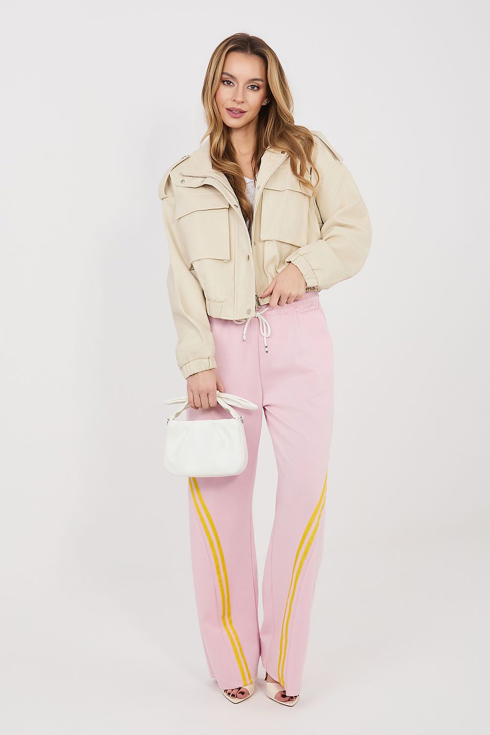 yellow lace tracksuit trousers view 8