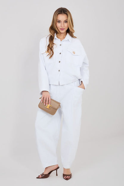yellow belted corduroy trousers view 19