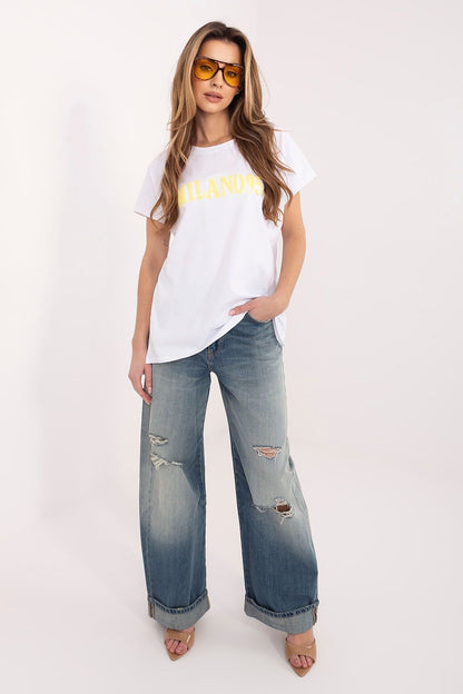 yellow short sleeve t-shirt alternate angle
