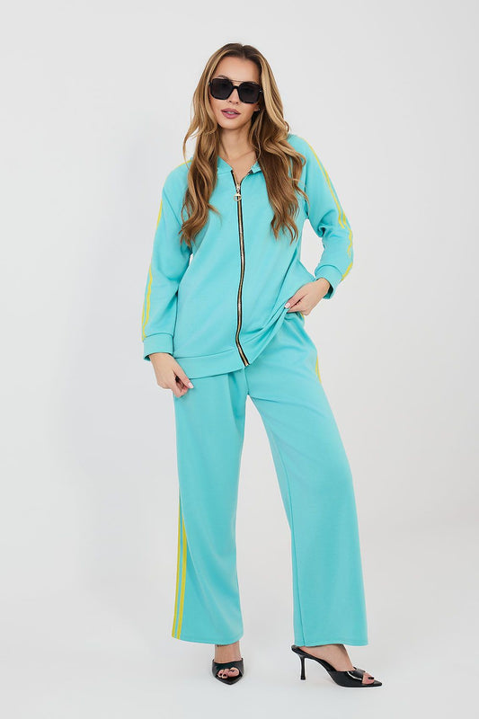 blue matching set front view