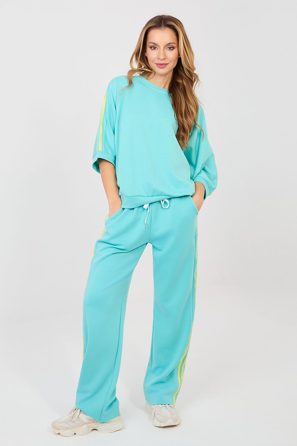 blue matching set front view