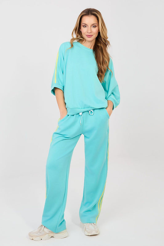 blue matching set front view