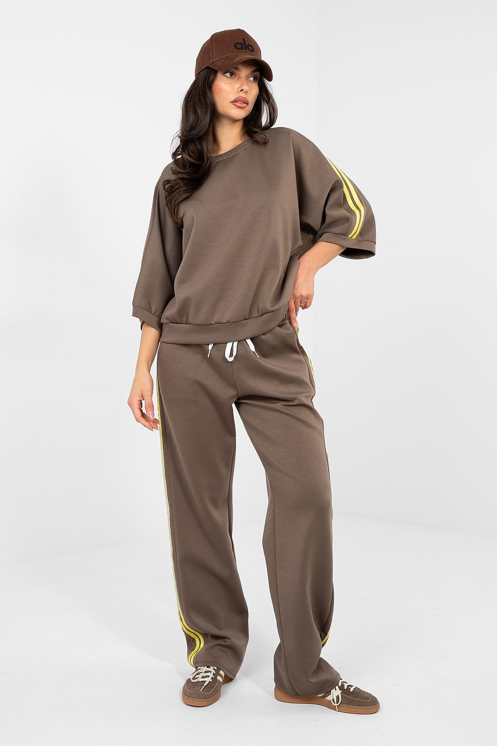 brown matching set front view
