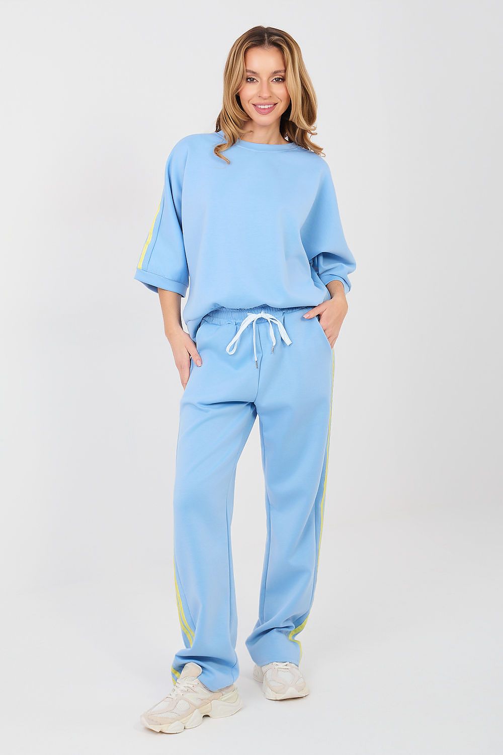 blue matching set front view