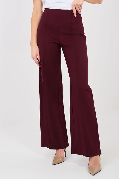 violet mini women trousers front view
