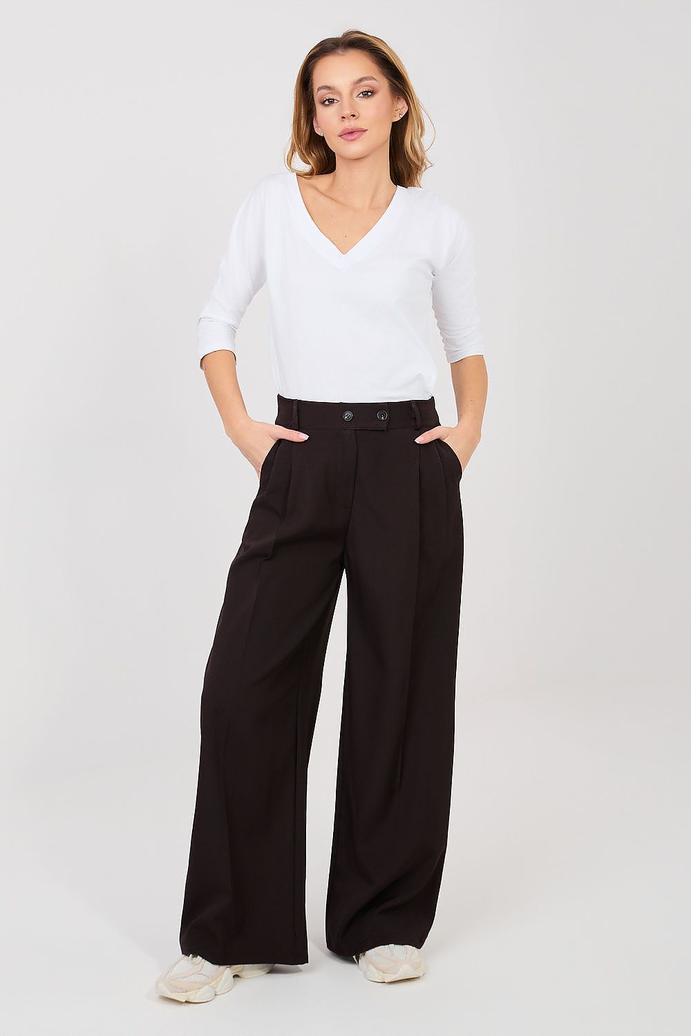 brown women trousers alternate angle