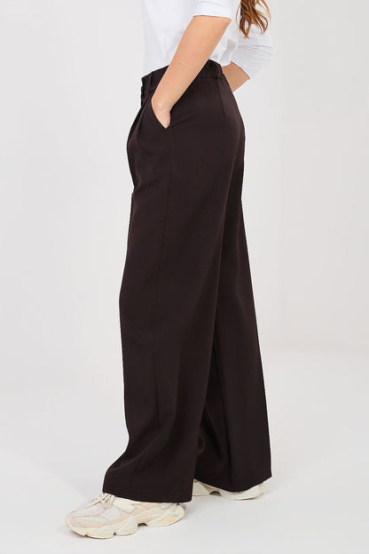 brown women trousers back view