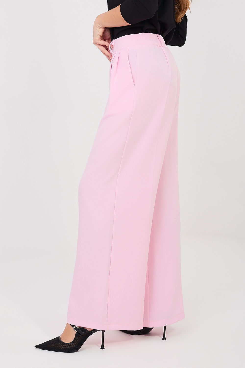 pink women trousers back view