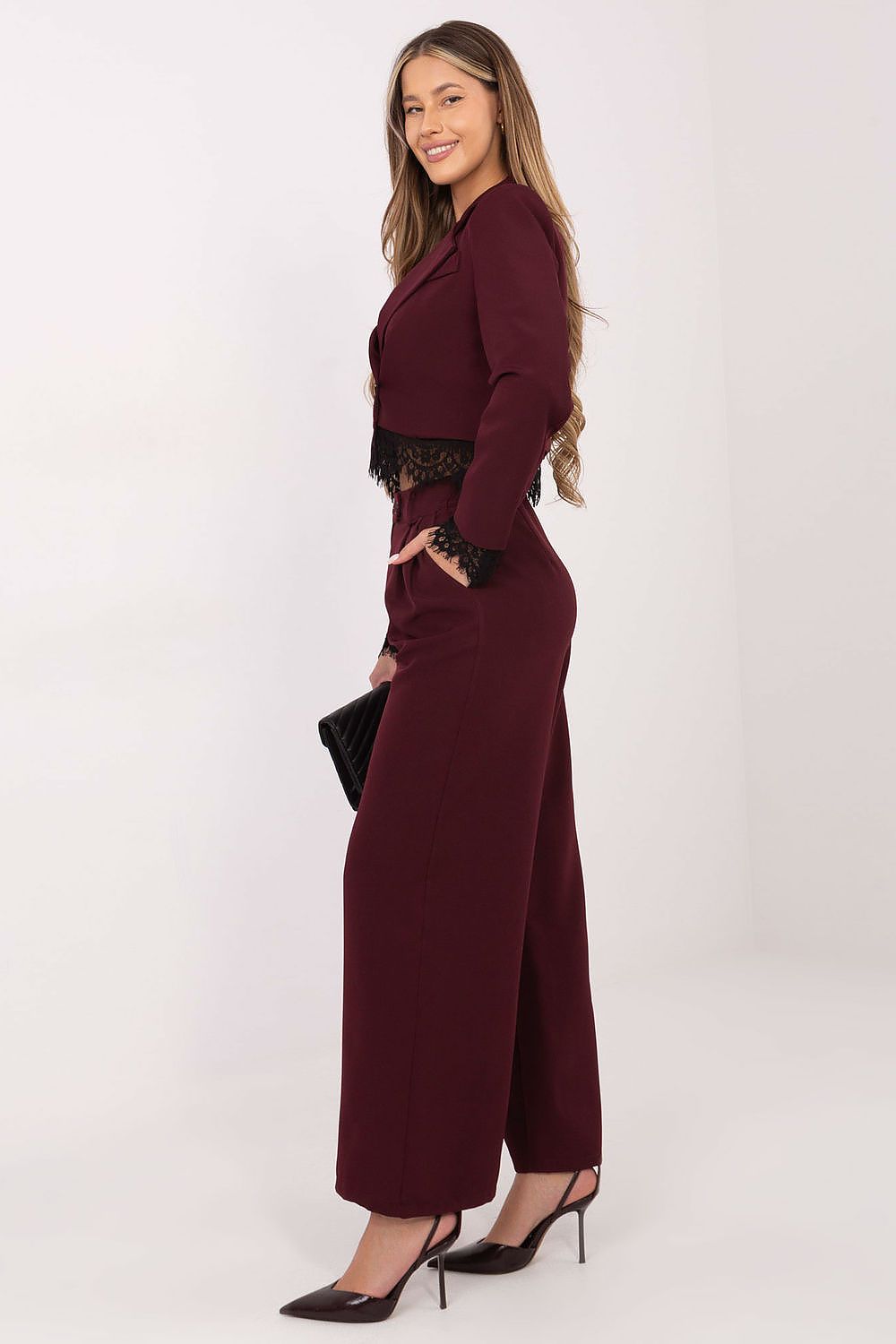 red women trousers alternate angle