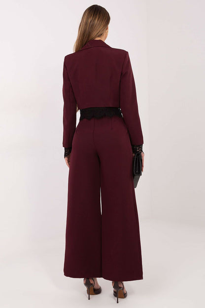 red women trousers detail view