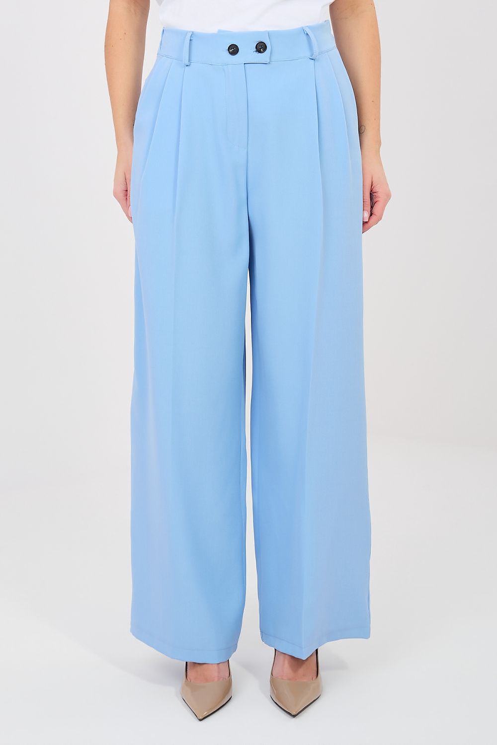 blue women trousers back view