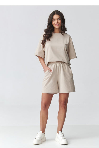 brown short sleeve mini matching set view 8