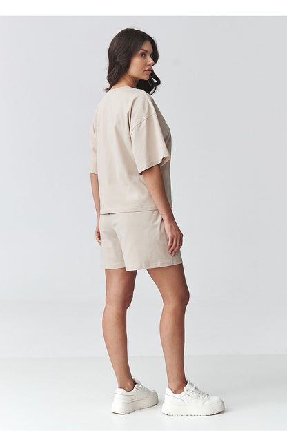 brown short sleeve mini matching set view 9