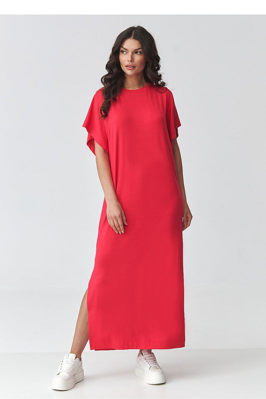 pink mini maxi day dress front view