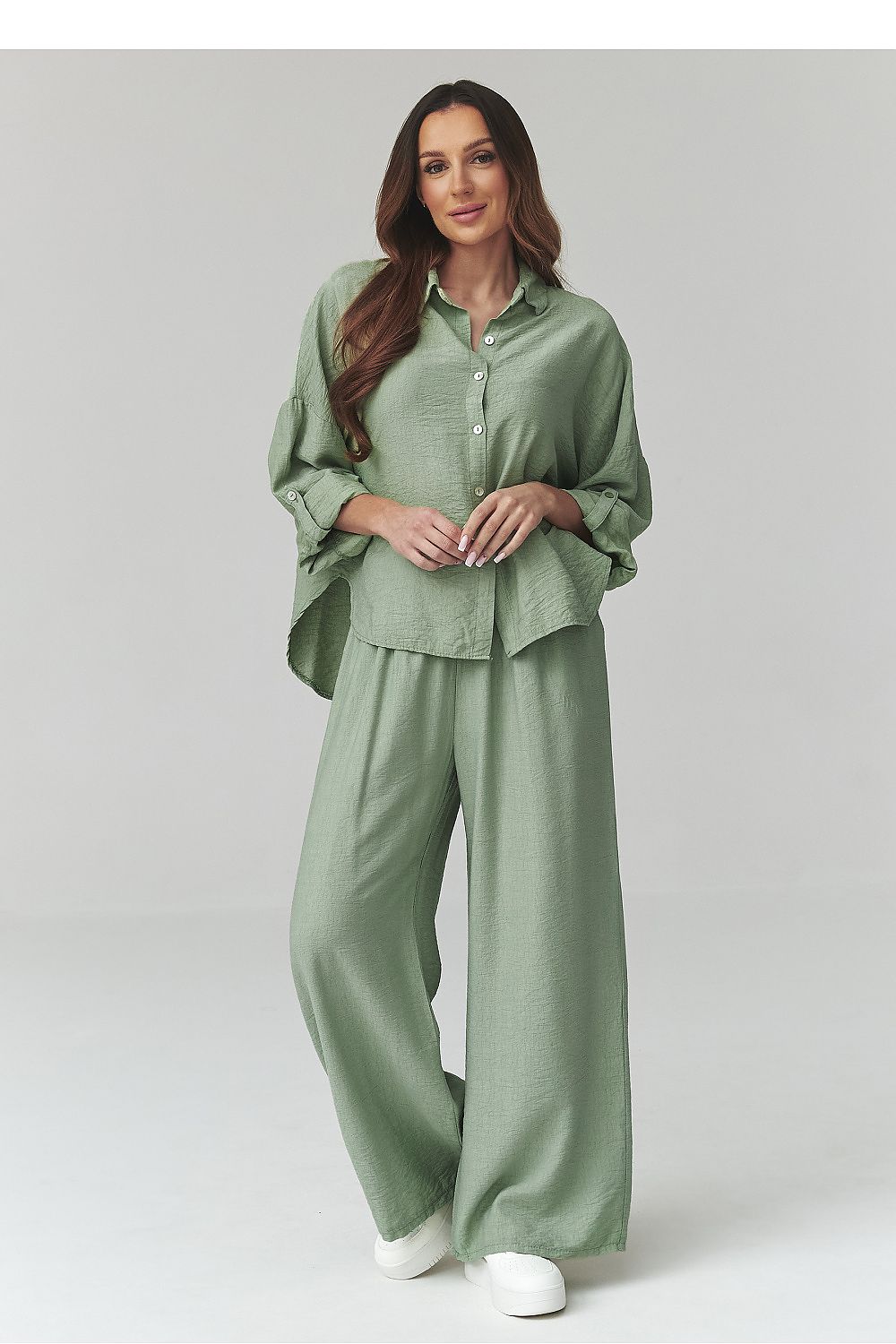 green maxi matching set alternate angle