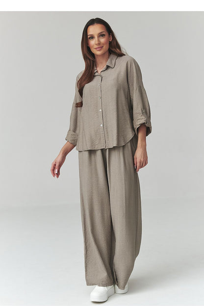 green maxi matching set side view