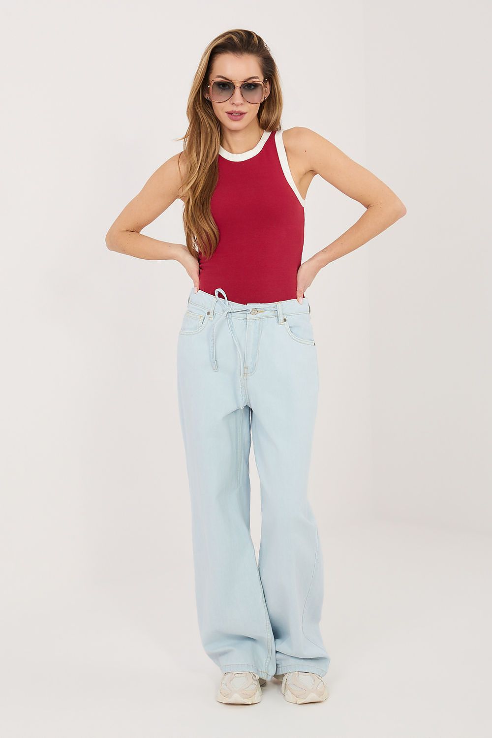 blue jeans front view