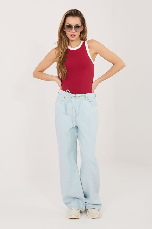 blue jeans front view