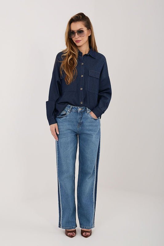 blue jeans front view