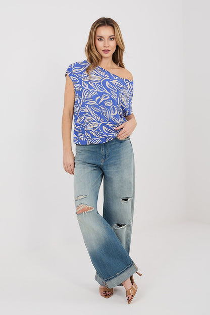 black short sleeve blouse view 8