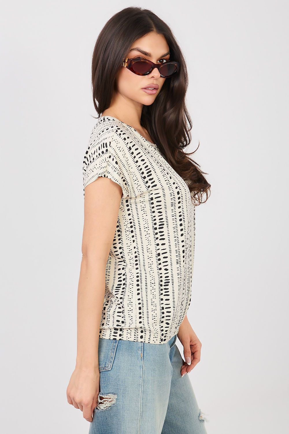 black short sleeve blouse view 24