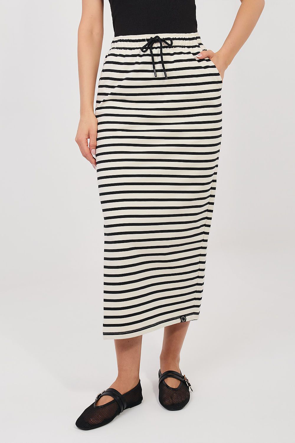 black midi mini skirt view 10