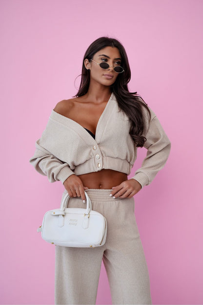 pink matching set side view
