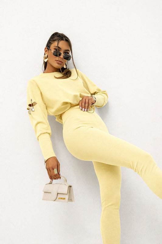 yellow matching set front view