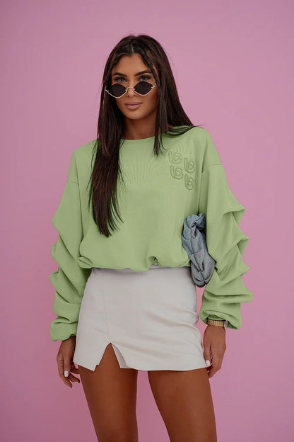 beige sweatshirt back view