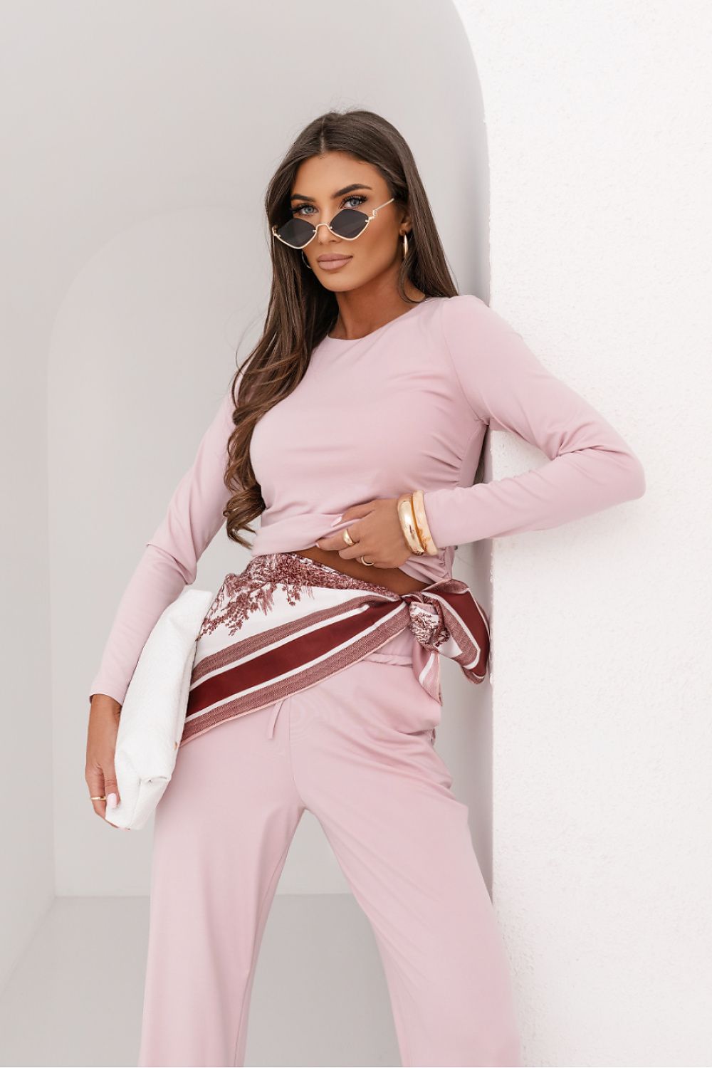 brown maxi matching set view 6