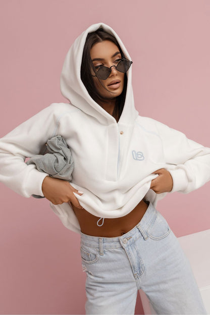 beige sweatshirt side view