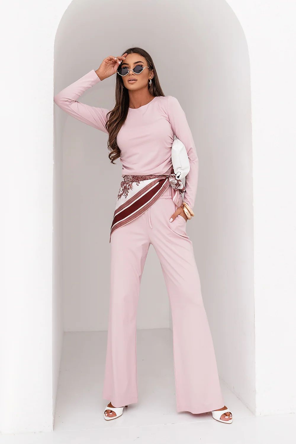 brown maxi matching set view 7