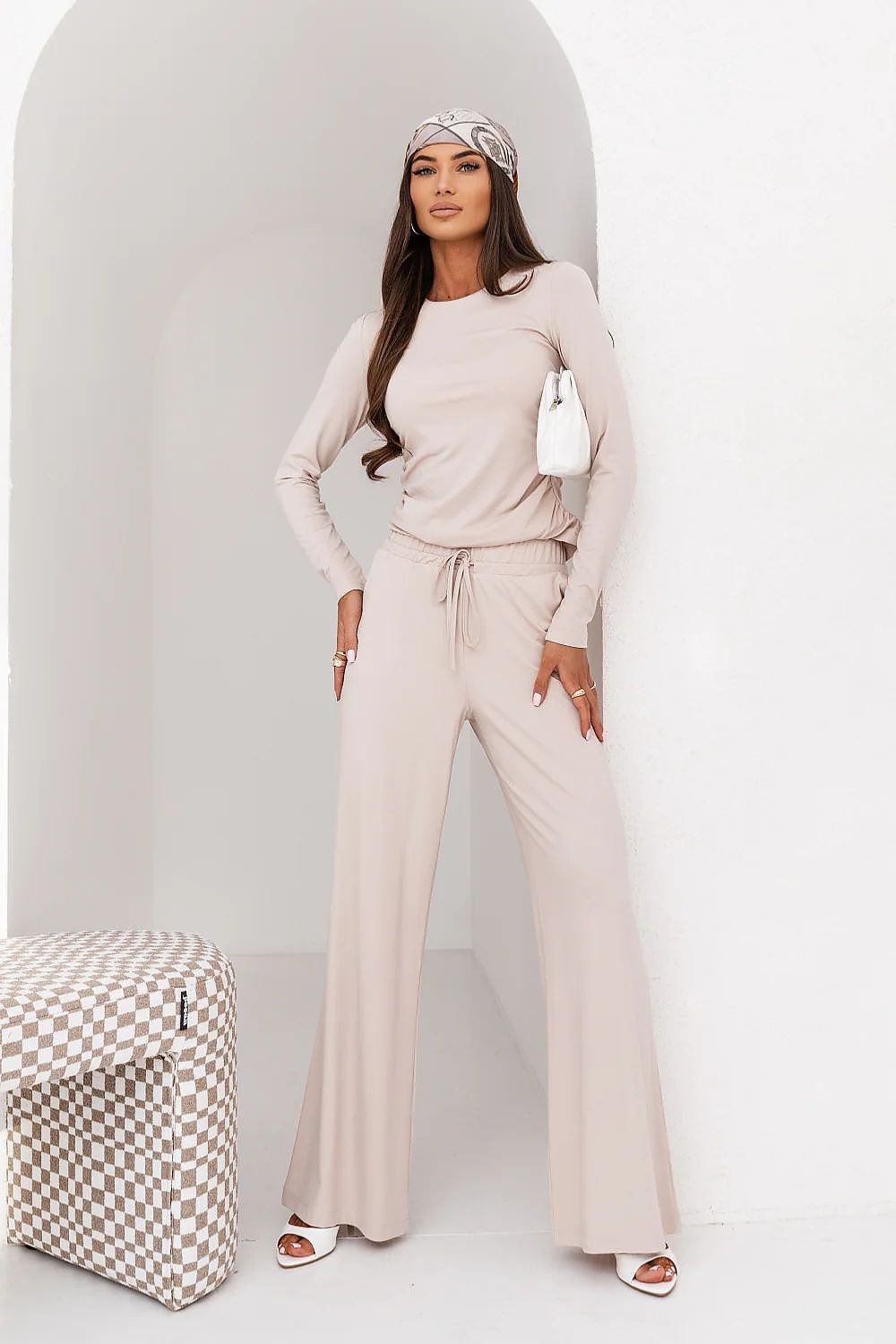brown maxi matching set view 8