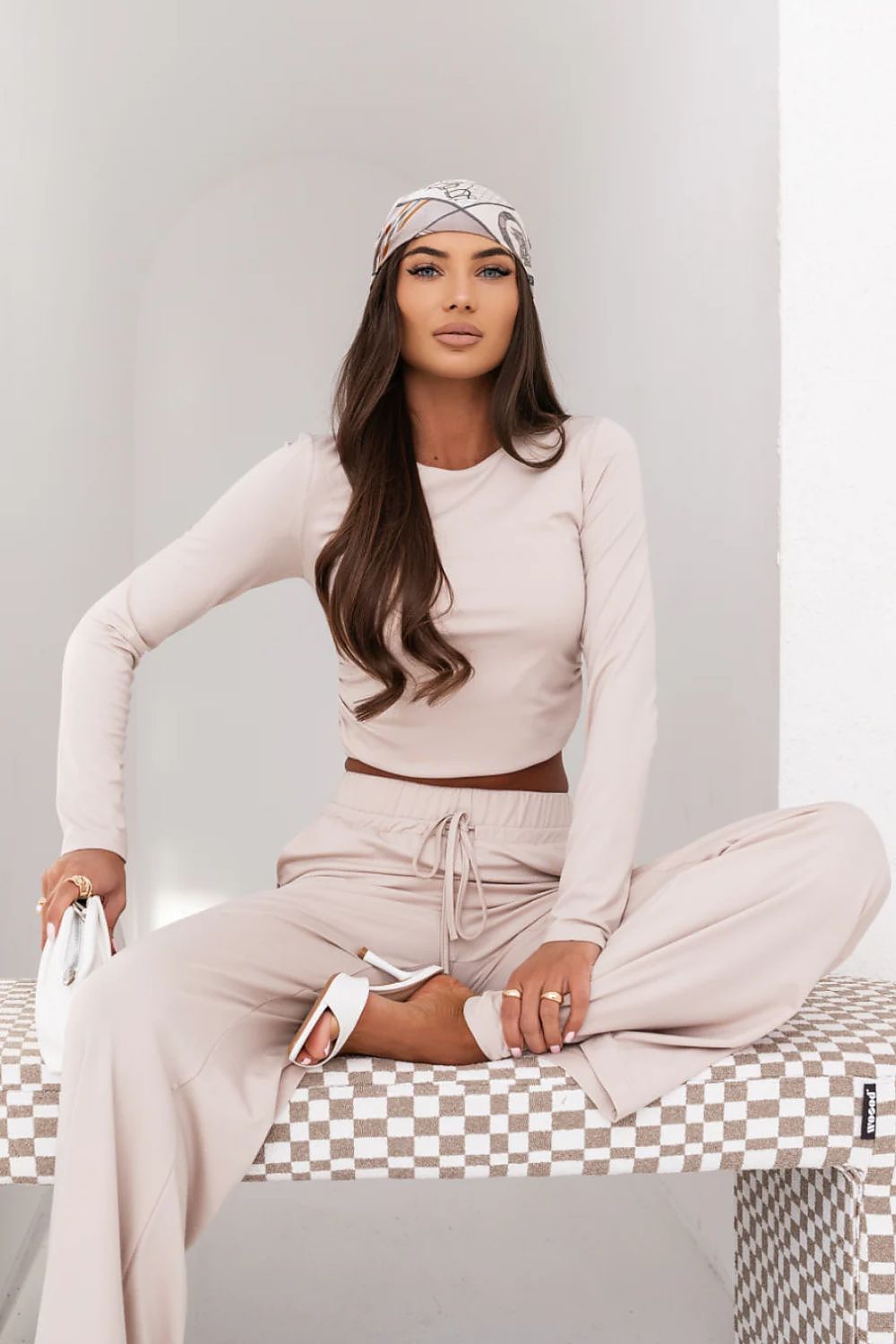 brown maxi matching set view 9