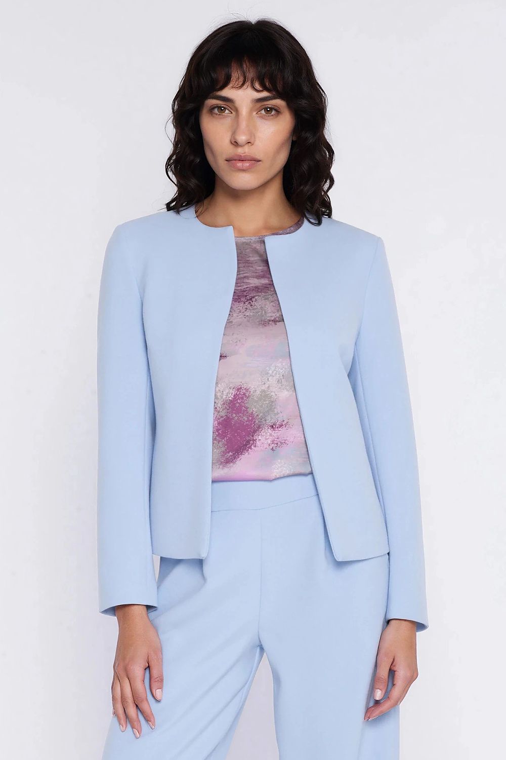 blue jacket back view