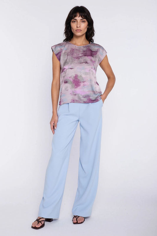 blue women trousers front view