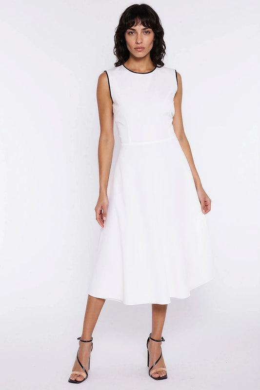 beige day dress front view