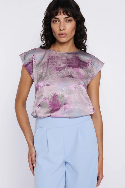 multicolor blouse back view
