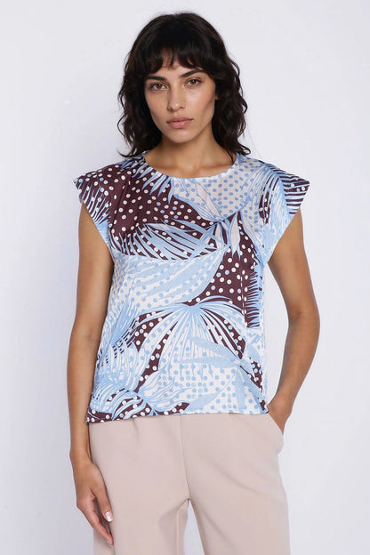 multicolor blouse side view