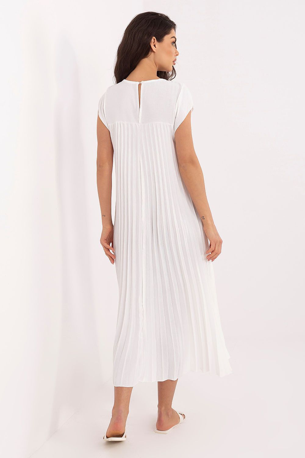violet day dress side view
