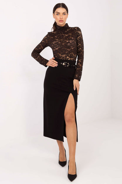 black skirt front view