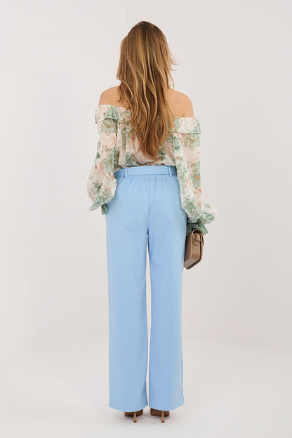 blue women trousers detail view