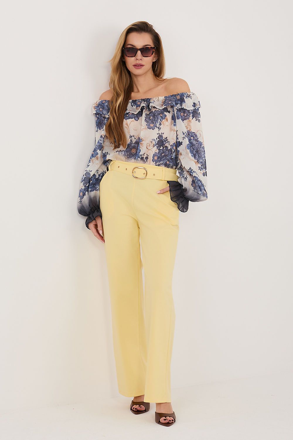 blue women trousers view 12