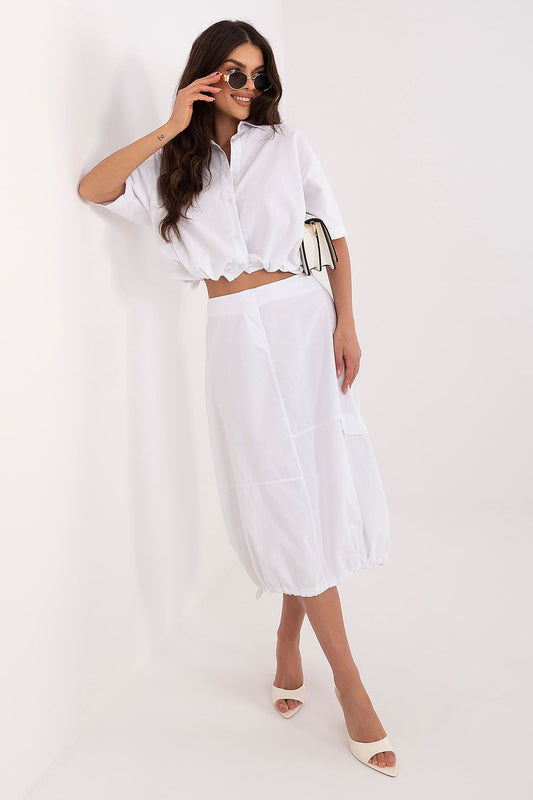 white skirt front view