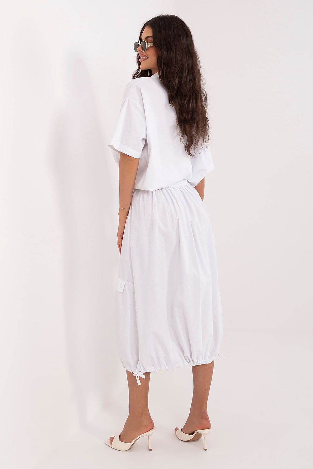 white skirt detail view