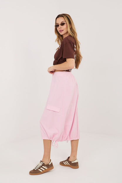 white skirt side view