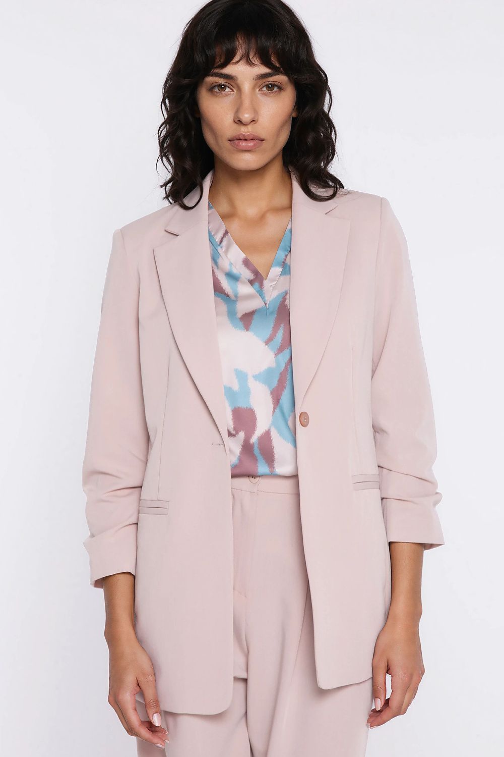 pink mini jacket side view