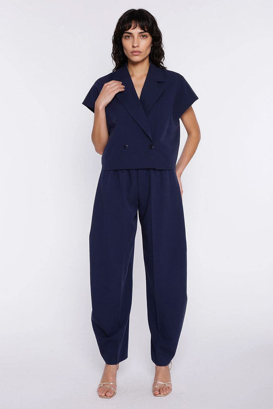 navy blue women trousers front view