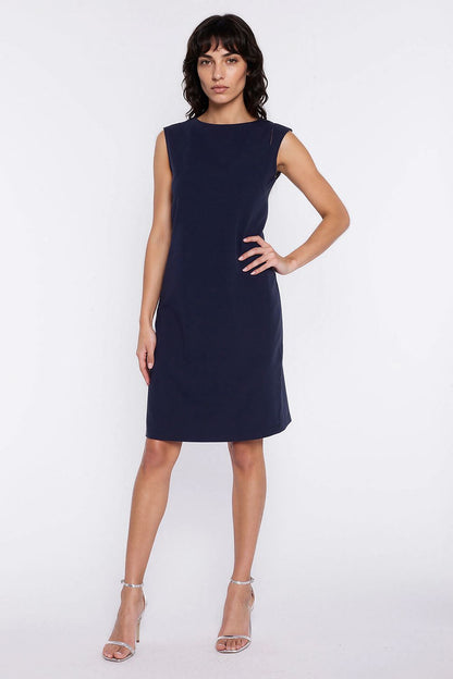 navy blue day dress alternate angle