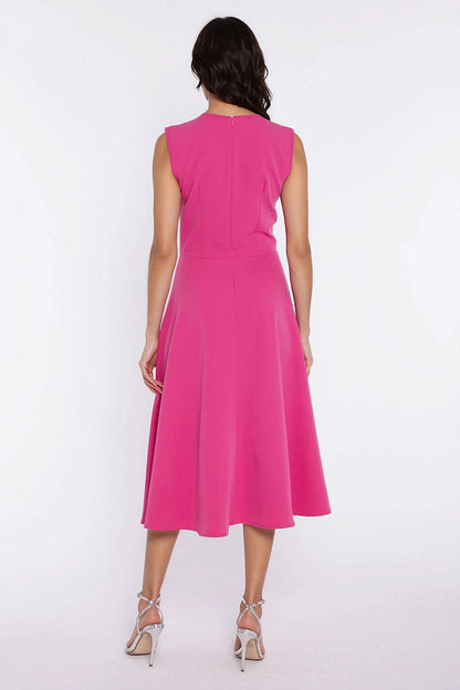 pink sleeveless mini day dress detail view